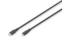DIGITUS Lightning Silikon Anschlusskabel, USB-C - Lightning, 0,5m, schwarz