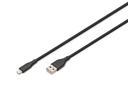 DIGITUS Lightning Silikon Anschlusskabel, USB-A - Lightning 2m, schwarz