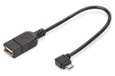 DIGITUS USB Micro-B - USB-A Adapter/ Konverter, OTG, 0,15m