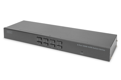 DIGITUS Desktop 8 Port HDMI KVM Switch Single View