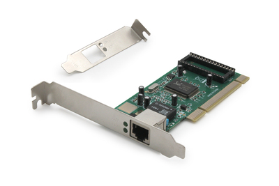 DIGITUS Single Port Gigabit Ethernet Netzwerkkarte, RJ45, PCI, Realtek Chipsatz