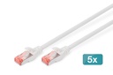 DIGITUS CAT 6 S/FTP Patchkabel, 5 Stück