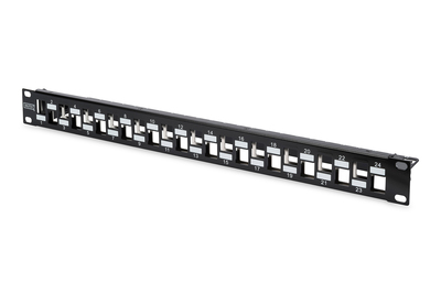 DIGITUS Modulares Patch Panel, 24-Port, abgestuft