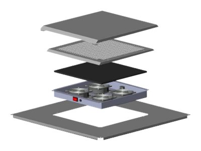 DIGITUS Professional DN-19-FAN-4-I-6-6 - Lüftervorrichtung