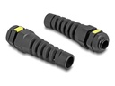 Delock Kabelverschraubung - M12, Belüftung, Zugentlastung, IP68 staub- und wasserdicht - Schwarz, RAL 9005 (Packung mit 2)