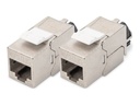 DIGITUS Modulare Eingabe - Keystone, mit Kabelmanagement - CAT 6a - abgeschirmt - RJ-45 (Packung mit 2)