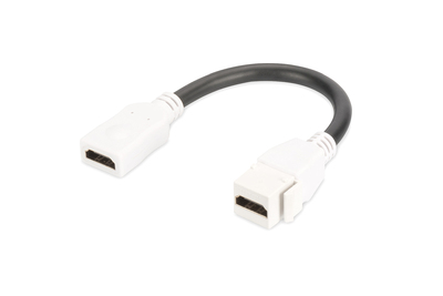 DIGITUS HDMI 2.0 Keystone Modul mit 12 cm Zuleitung (Buchse/Buchse)