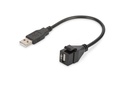 DIGITUS USB 2.0 Keystone Modul mit 16 cm Kabel (Buchse/Stecker)
