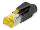 DIGITUS Netzwerkanschluss - RJ-45 (M) - abgeschirmt - CAT 6a - ohne Haken (Packung mit 50)