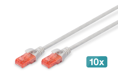 DIGITUS CAT 6 U/UTP Patchkabel - LSZH, 10 Stück