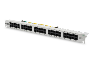 DIGITUS CAT 3 ISDN Patch Panel, ungeschirmt, grau