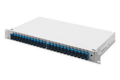 DIGITUS LWL Spleißbox, 1HE, bestückt, 24x SC DX, OS2