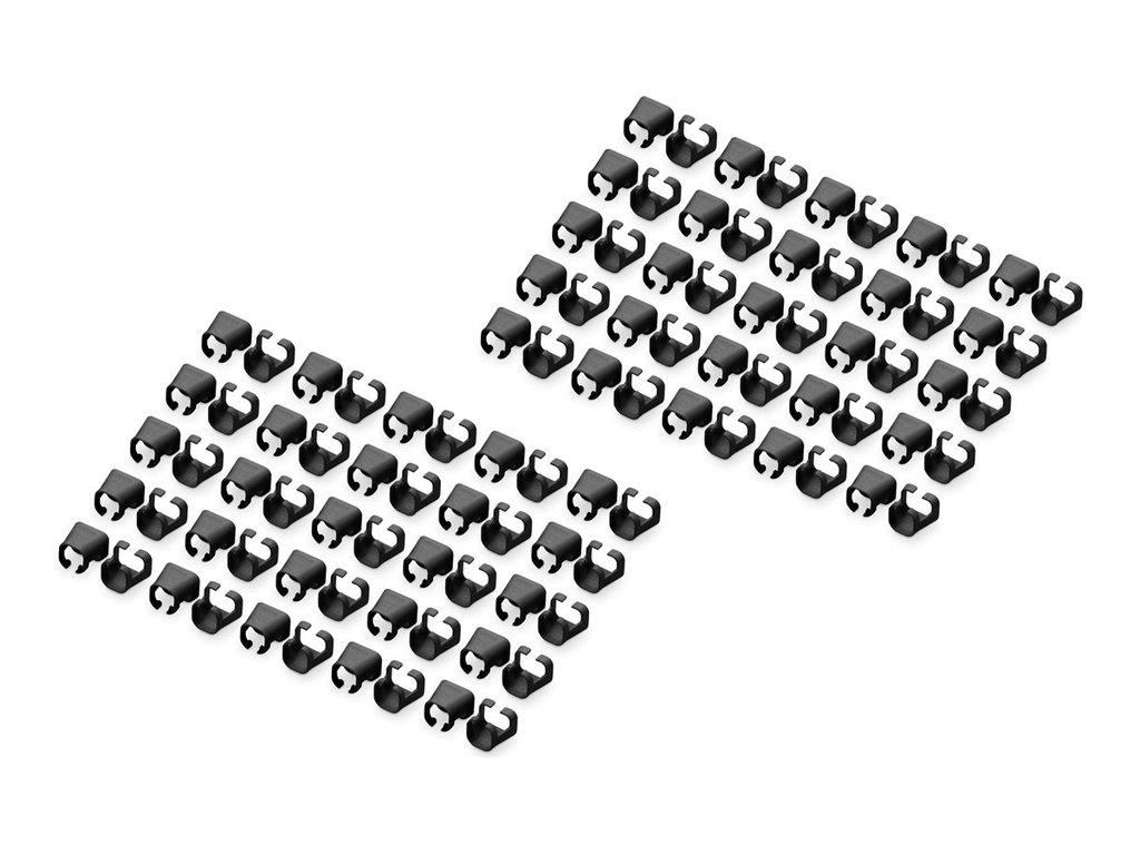 DIGITUS Kabelclips mit Farbcodierung - für Patch-Kabel - Schwarz (Packung mit 100)