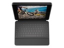 Logitech Rugged Folio - Tastatur und Foliohülle - Apple Smart connector - QWERTZ - Deutsch - Graphite - für Apple 10.9-inch iPad (10. Generation)