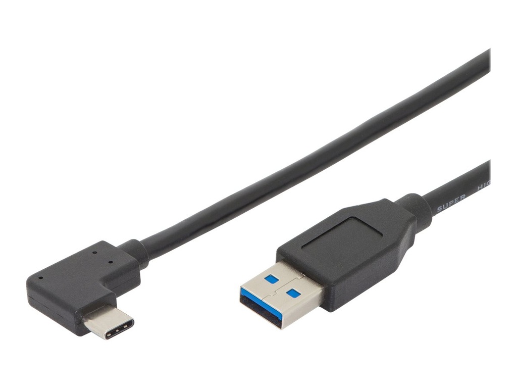 DIGITUS ASSMANN - USB-Kabel - 24 pin USB-C (M) gewinkelt zu USB Typ A (M)