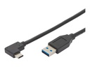 DIGITUS ASSMANN - USB-Kabel - 24 pin USB-C (M) gewinkelt zu USB Typ A (M)