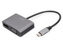 DIGITUS USB Typ-C 4K 2in1 DisplayPort + VGA Grafik-Adapter