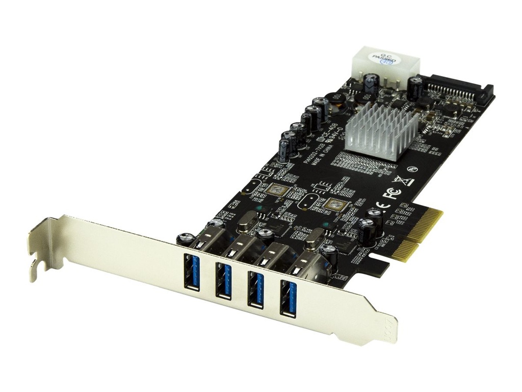 StarTech.com Startech 4-Port USB 3.0 PCI Express Card Adapter - PCIe SuperSpeed USB 3.0 Expansion Card w/ 2 Dedicated 5Gbps Channels (PEXUSB3S42V)