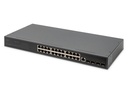 DIGITUS 24-Port Gigabit Switch,  19 Zoll, Managed,  4 SFP+ Uplinks