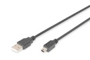 DIGITUS USB-A  Mini-B Anschlusskabel, 1m