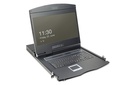 DIGITUS 19" LCD KVM Konsole, 16-Port CAT5, deutsche Tastatur