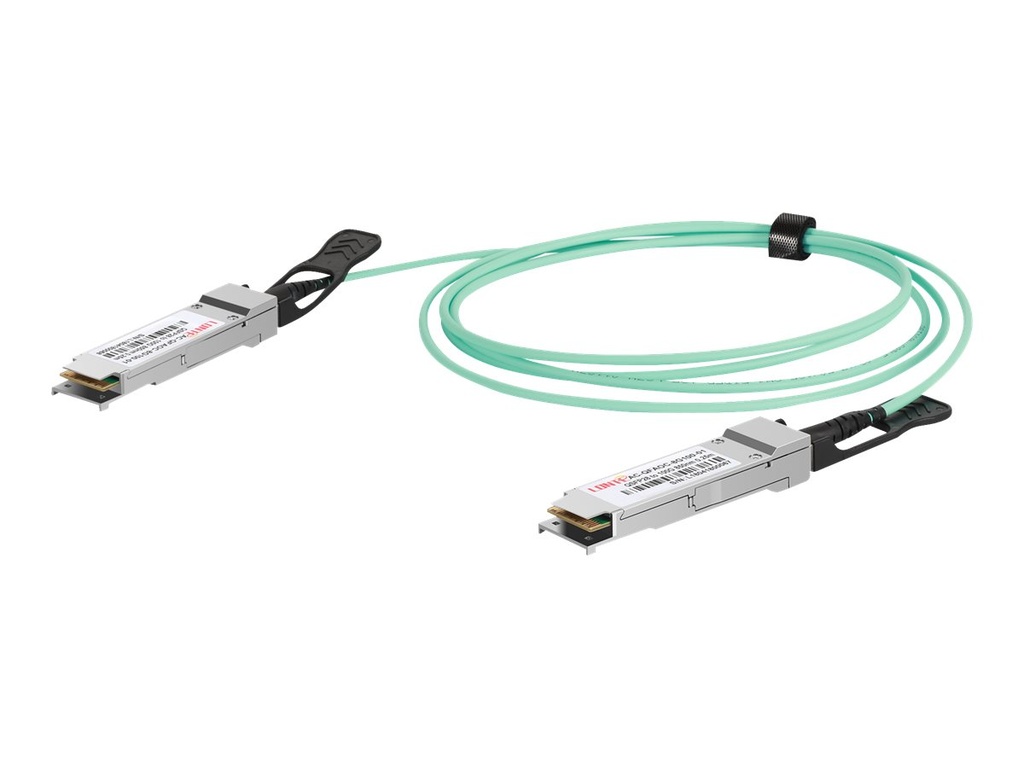 DIGITUS 100GBase Direktanschlusskabel - QSFP28 zu QSFP28 - 2 m - Glasfaser - Duplex - SFF-8431/SFF-8432 - Active Optical Cable (AOC)