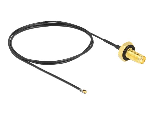 Delock Antennenkabel - SMA (W) Bulkhead zu MHF 4L LK (M)