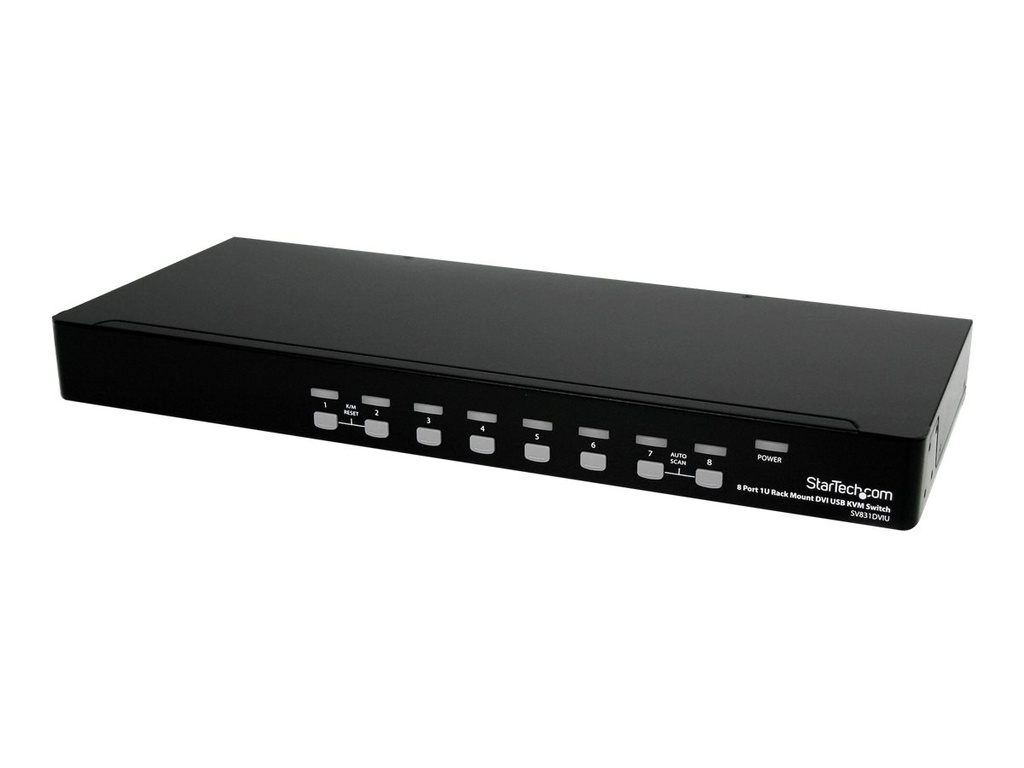 StarTech.com 8 Port 1HE DVI USB KVM Switch - 8-fach DVI-I / USB-B Umschalter zur Rack-Montage