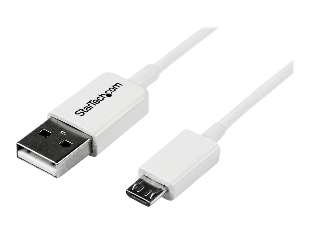 StarTech.com 1m USB 2.0 A auf Micro USB B Kabel - USB A / Micro B Datenkabel / Anschlusskabel - Weiß - USB-Kabel - Micro-USB Typ B (M)