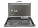 DIGITUS KVM-Konsole mit KVM-Switch - 16 Anschlüsse - Französisch - 43.2 cm (17")