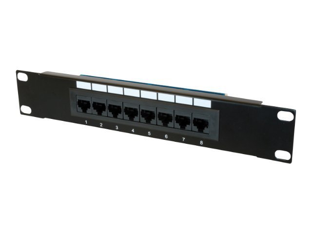 DIGITUS Professional DN-91508U - Patch Panel - CAT 5e - UTP - RJ-45 X 8 - 1U - 25.4 cm (10")