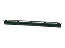 DIGITUS Professional DN-91616U - Patch Panel - CAT 6 - UTP - RJ-45 X 16 - Schwarz, RAL 9005 - 1U - 48.3 cm (19")