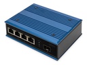 DIGITUS Switch - industriell - unmanaged - 4 x 10/100 + 1 x Fast Ethernet SFP (Uplink)