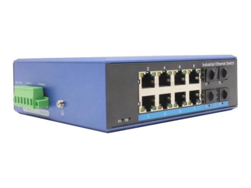 DIGITUS Switch - industriell - unmanaged - 8 x 10/100/1000 (PoE+)