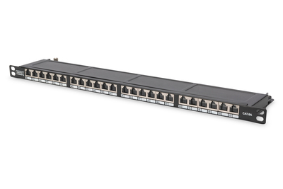 DIGITUS CAT 6, Klasse E High Density Patch Panel, geschirmt, schwarz