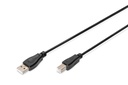 DIGITUS USB-A  USB-B Anschlusskabel, 1,8m