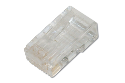 DIGITUS CAT 6 Modular Stecker für Rundkabel, ungeschirmt, Pass through Stecker