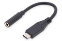 DIGITUS USB Typ-C Audio Adapter / Konverter, Typ-C/Stecker auf 3.5mm Klinke/Buchse