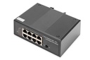 DIGITUS 7 Port Gigabit Ethernet Netzwerk PoE Switch, Industrial, Unmanaged, 1PD Port