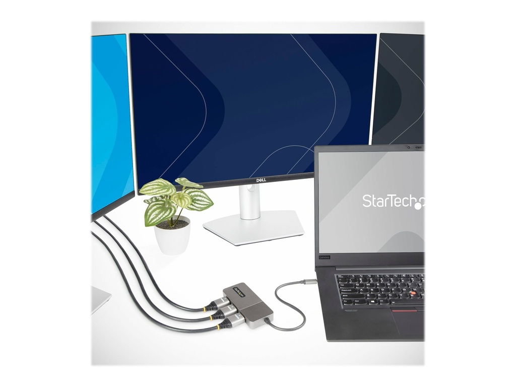 StarTech.com 3-Port USB-C auf HDMI Adapter, MST