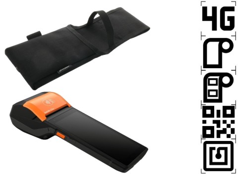 Sunmi V2s L2D - 5.5" Display Android 11 Bon-/Etikettendrucker 2D Scanner microSD - Android