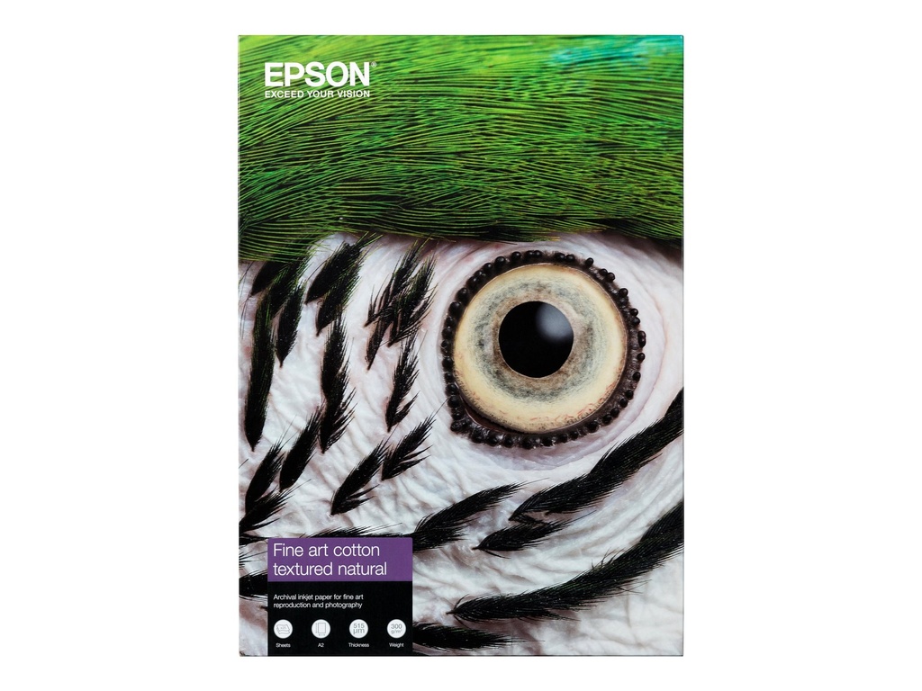 Epson Fine Art II - Baumwolle - strukturiert matt - 515 Mikron - Natural White - A2 (420 x 594 mm)