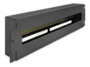 Delock Rack-Schiene mit Schutzschalter - DIN schienenmontierbar - Schwarz - 3U - 48.3 cm (19")
