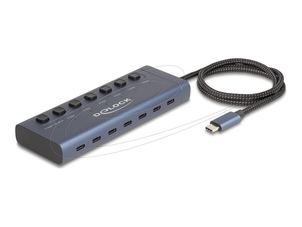 Delock Hub - 6 x USB-C + 1 x USB-C (Spannungsversorgung)