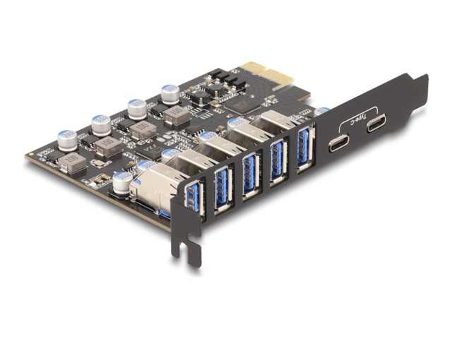 Delock USB-Adapter - PCIe 2.0 - USB x 5 + USB-C