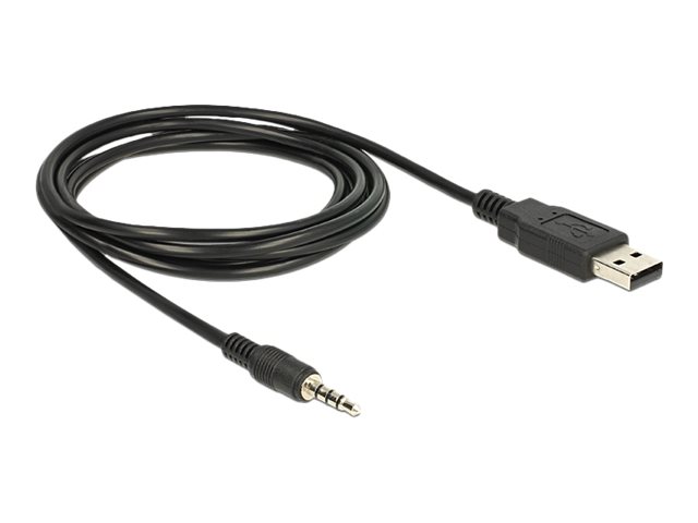 Delock Converter USB 2.0 > Serial-TTL 2.5 mm 3 pin stereo jack 1.8 m (3.3 V)