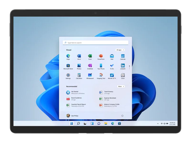 Microsoft Surface Pro 8 - Tablet - Intel Core i7 1185G7 - Evo - Win 11 Pro - Intel Iris Xe Grafikkarte - 16 GB RAM - 512 GB SSD - 33 cm (13")