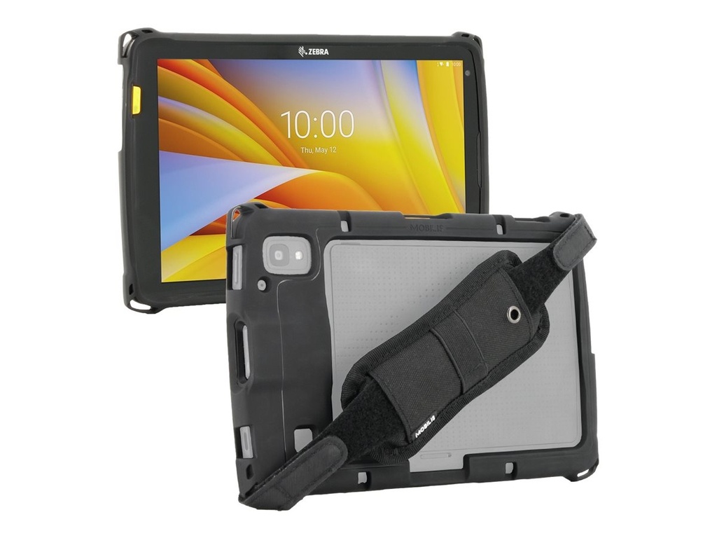 Mobilis PROTECH - Hintere Abdeckung für Tablet - widerstandsfähig - mit Handgurt - Schwarz - 10" - für Zebra ET40 (10 Zoll, 10.1 Zoll)