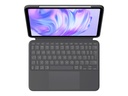 Logitech Combo Touch - Tastatur und Foliohülle - mit Trackpad - hinterleuchtet - Apple Smart connector - QWERTY - US International - Graphite - für Apple 11-inch iPad Pro (M4)
