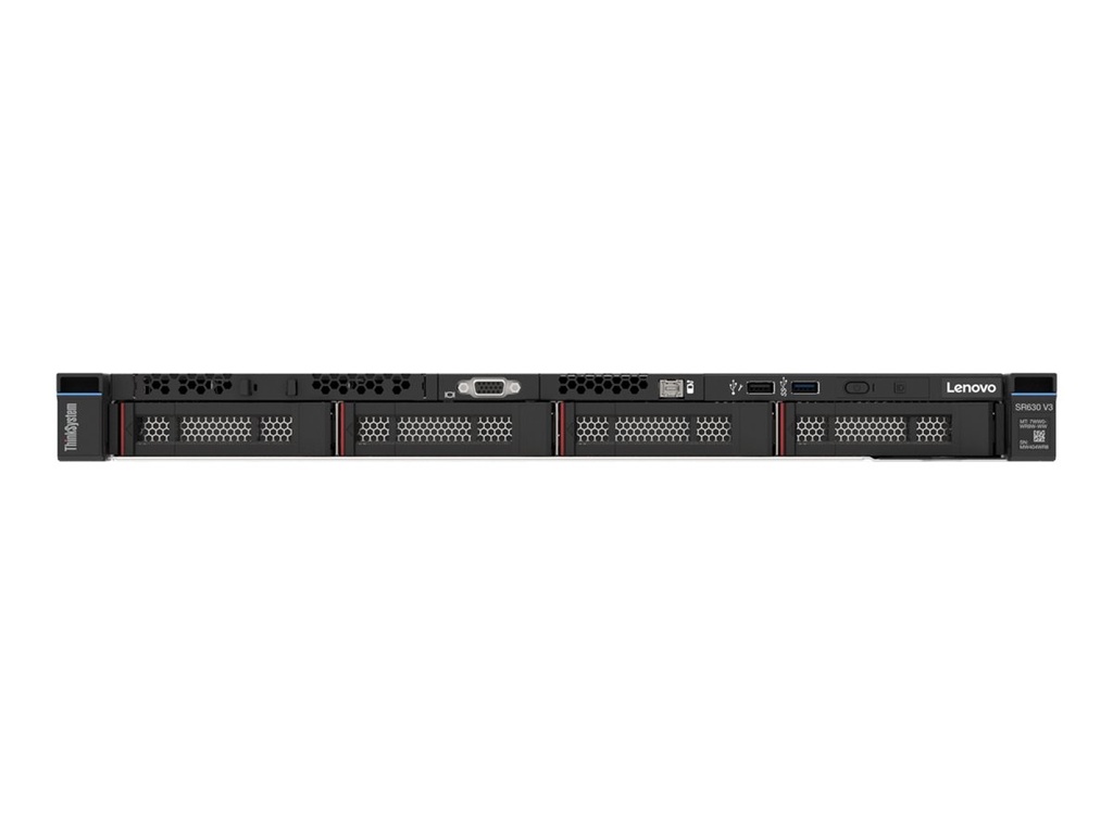 Lenovo ThinkSystem SR630 V3 7D73 - Server - Rack-Montage - 1U - zweiweg - 1 x Xeon Silver 4509Y / 2.6 GHz - RAM 32 GB - SAS - Hot-Swap 8.9 cm (3.5")